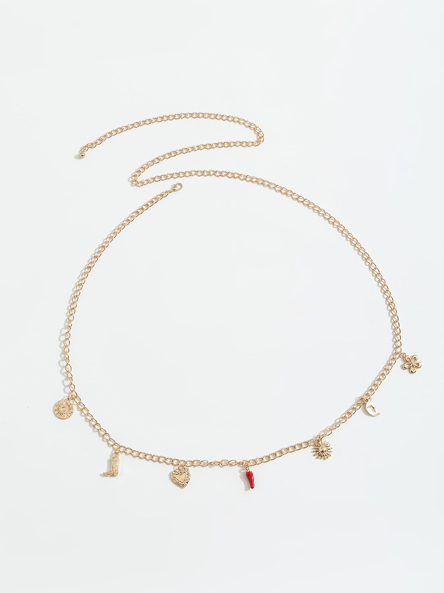 חגורת שרשרת בטן בשילוב תליונים