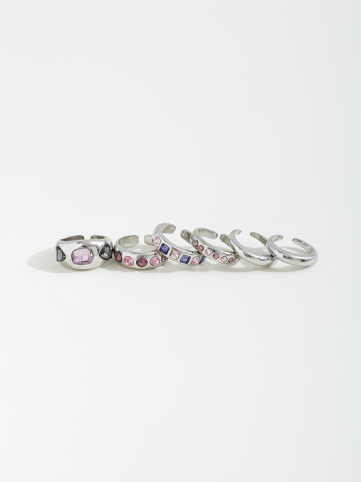 סט טבעות בשילוב אבנים