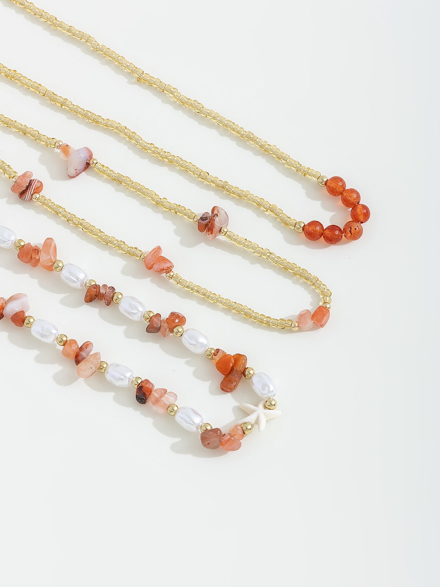 סט שרשראות אבנים