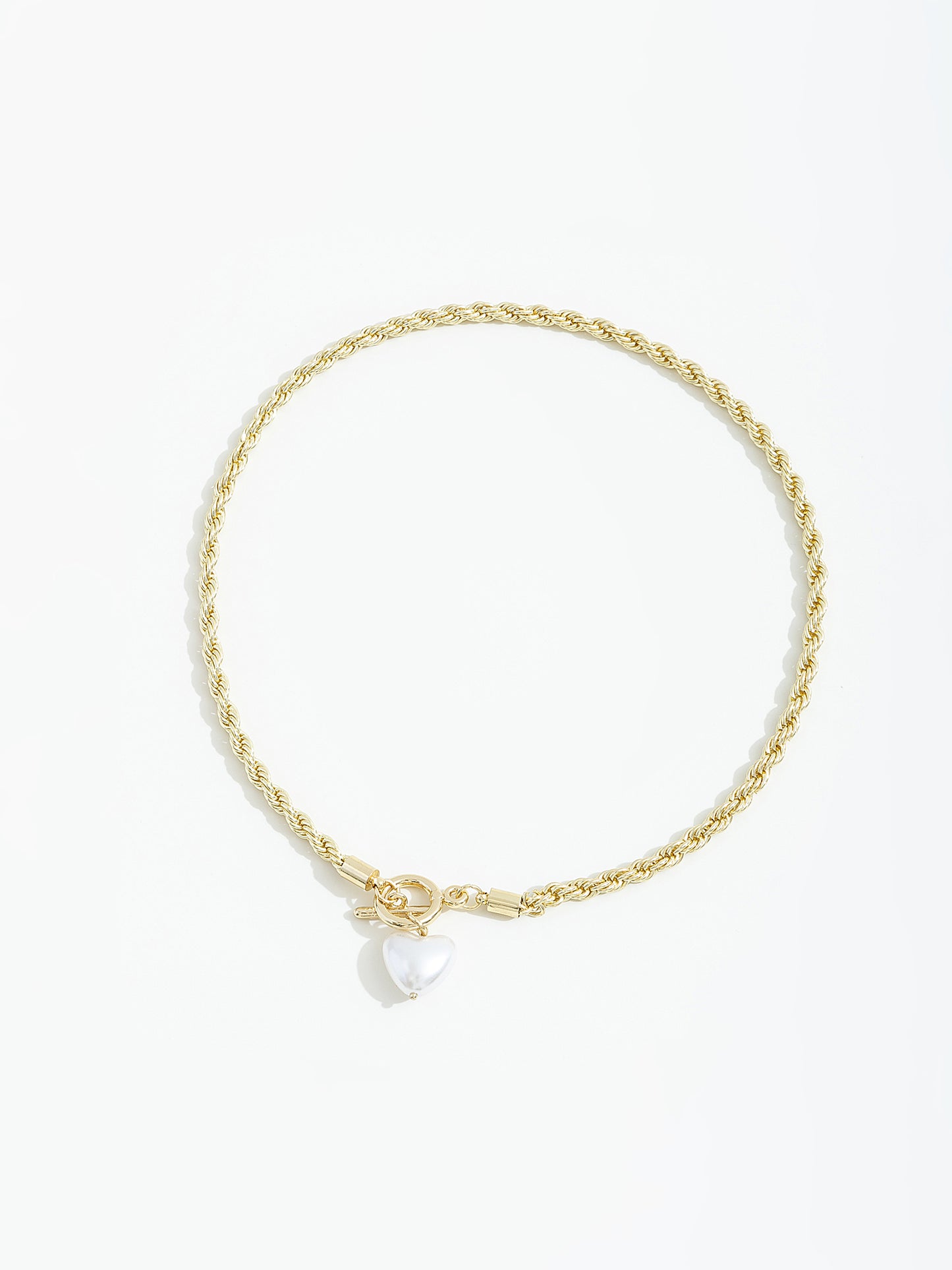 שרשרת בשילוב לב פנינה