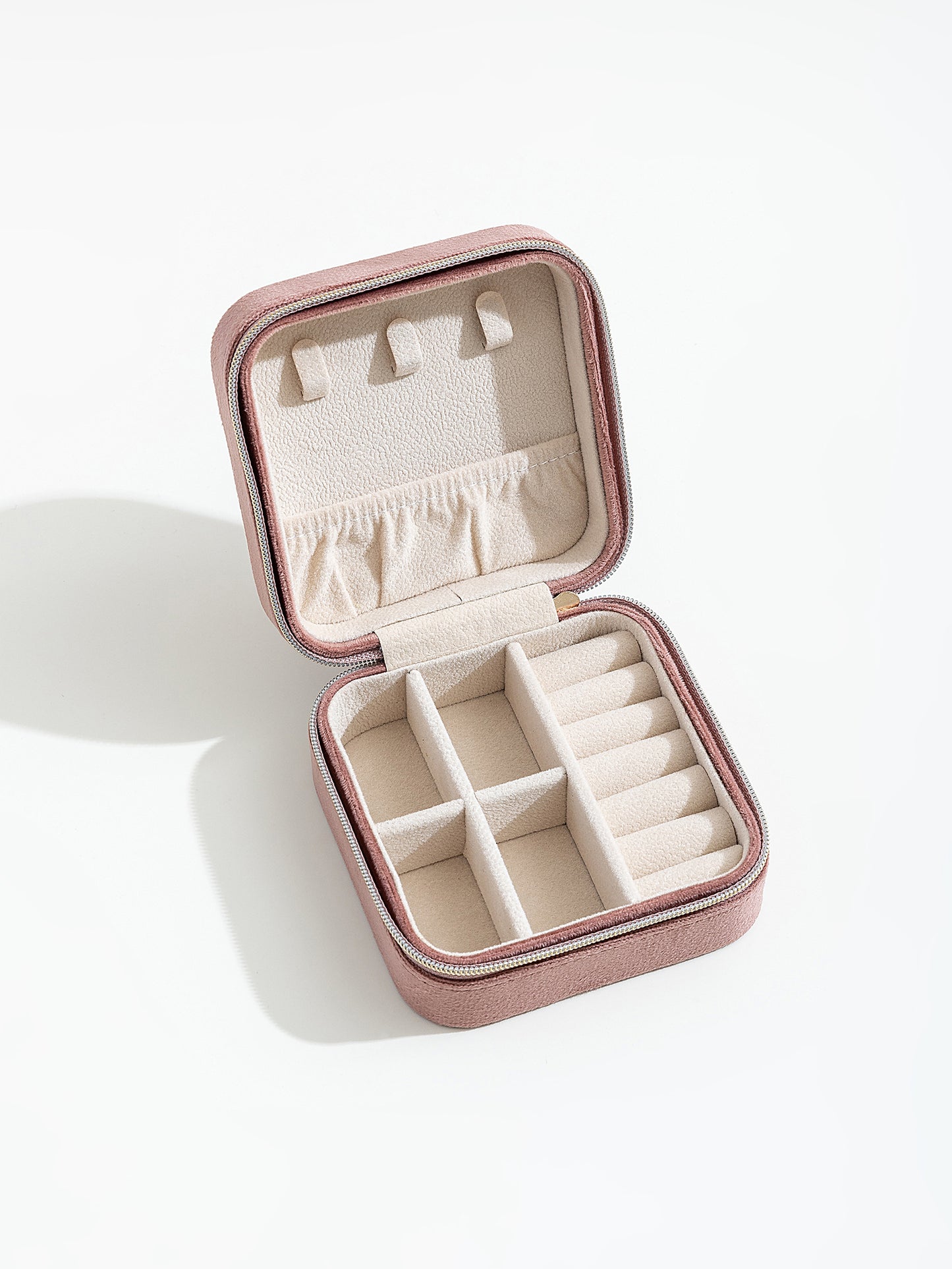 קופסת תכשיטים מקטיפה סגירת רוכסן