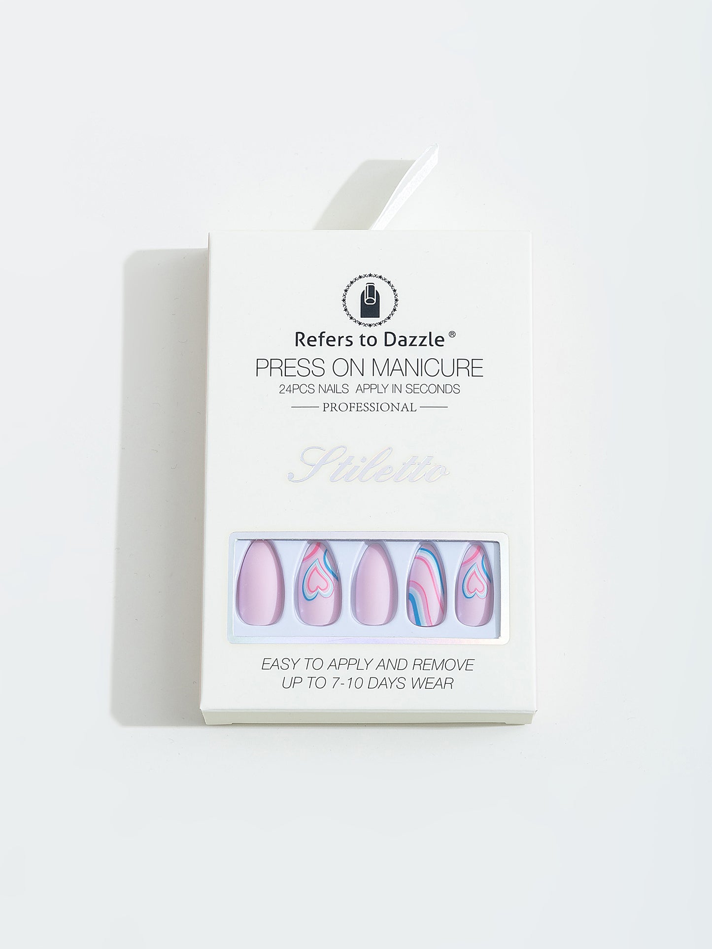 מארז ציפורניים להדבקה צבעוני