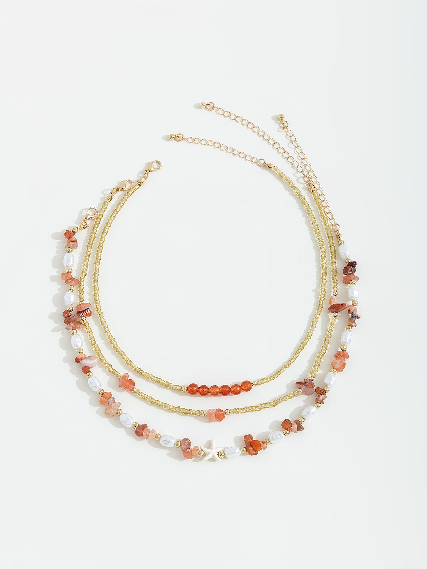 סט שרשראות אבנים