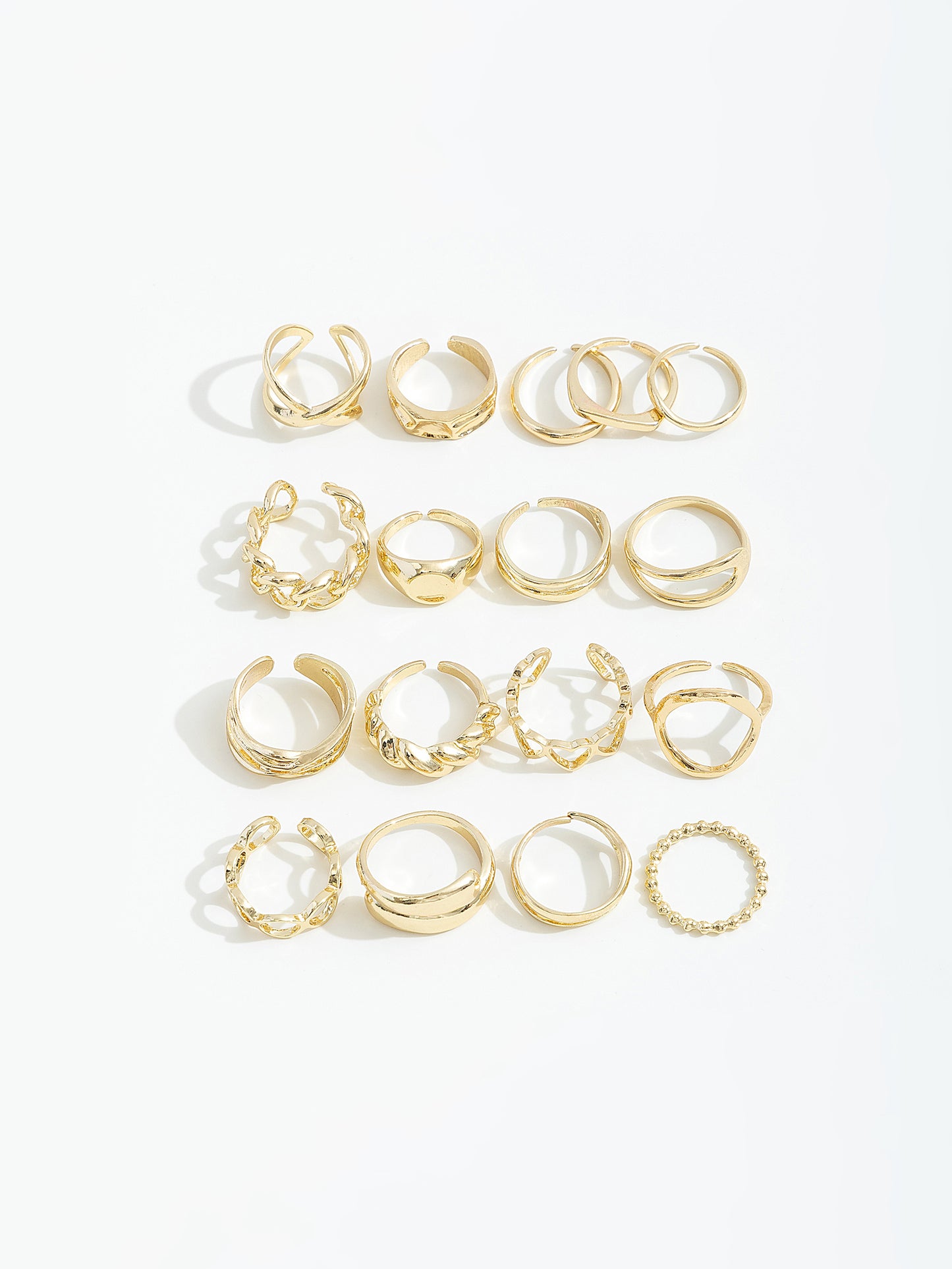 סט של 16 טבעות