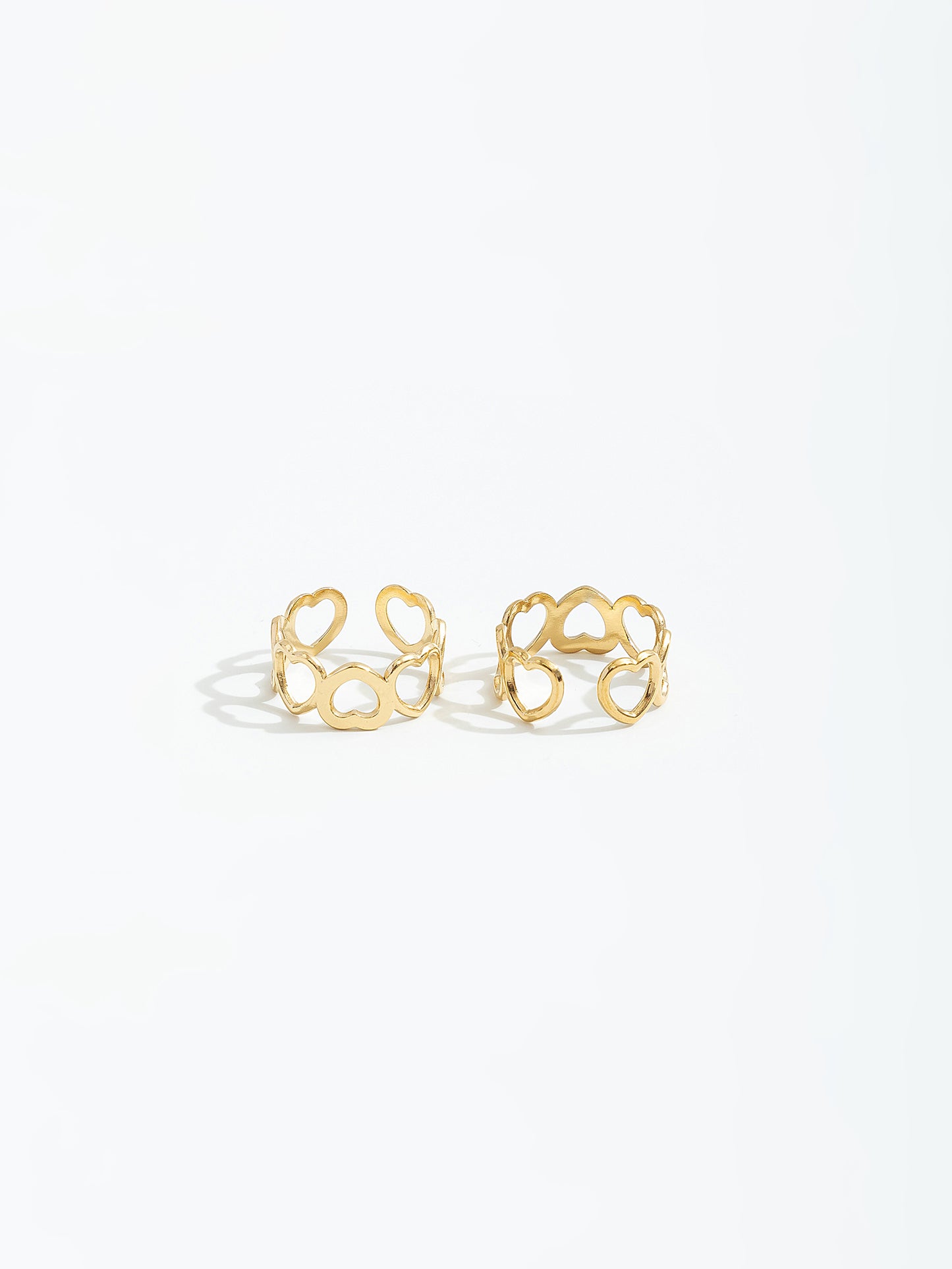 סט טבעות לב