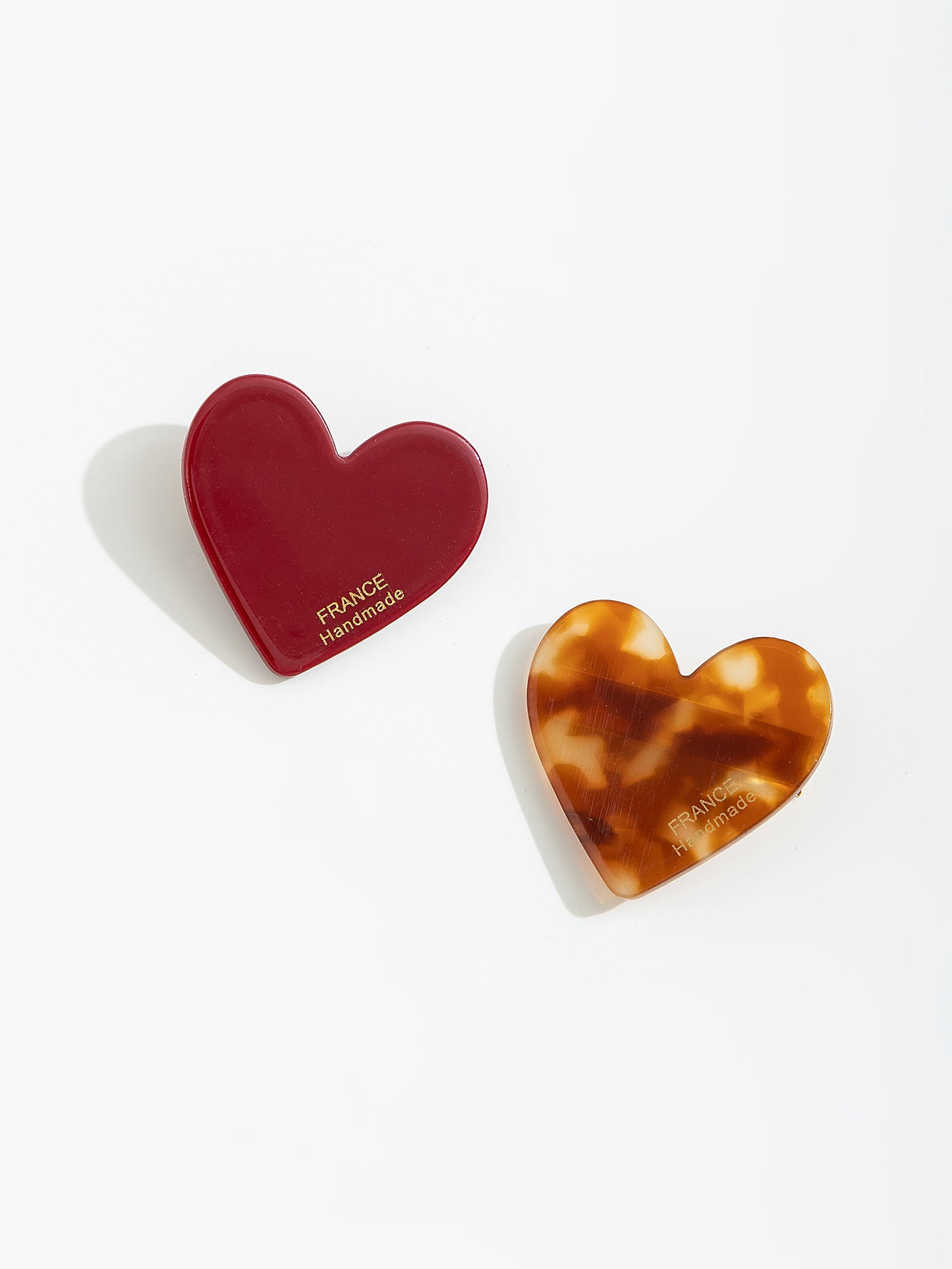 זוג סיכות לשיער לב